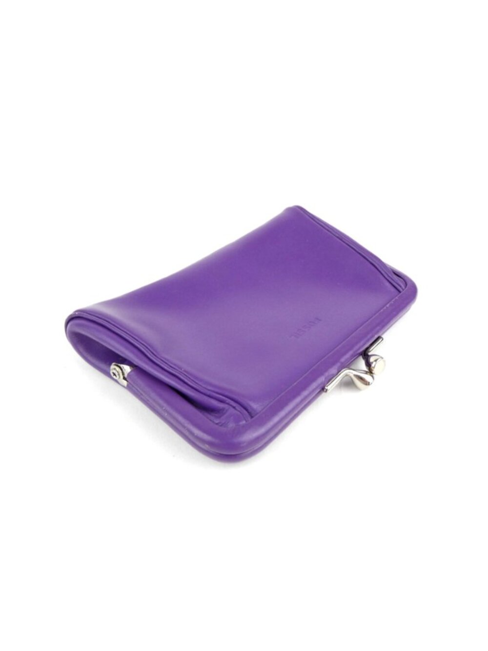 Fossil Purple Leather Kiss Lock Coin Purse - Picture 5 of 14